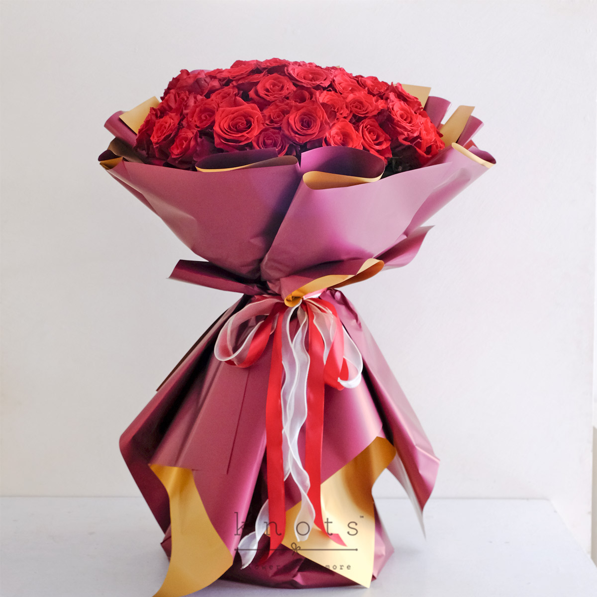 Royal Velvet (60 Red Ecuadorian Roses Bouquet)