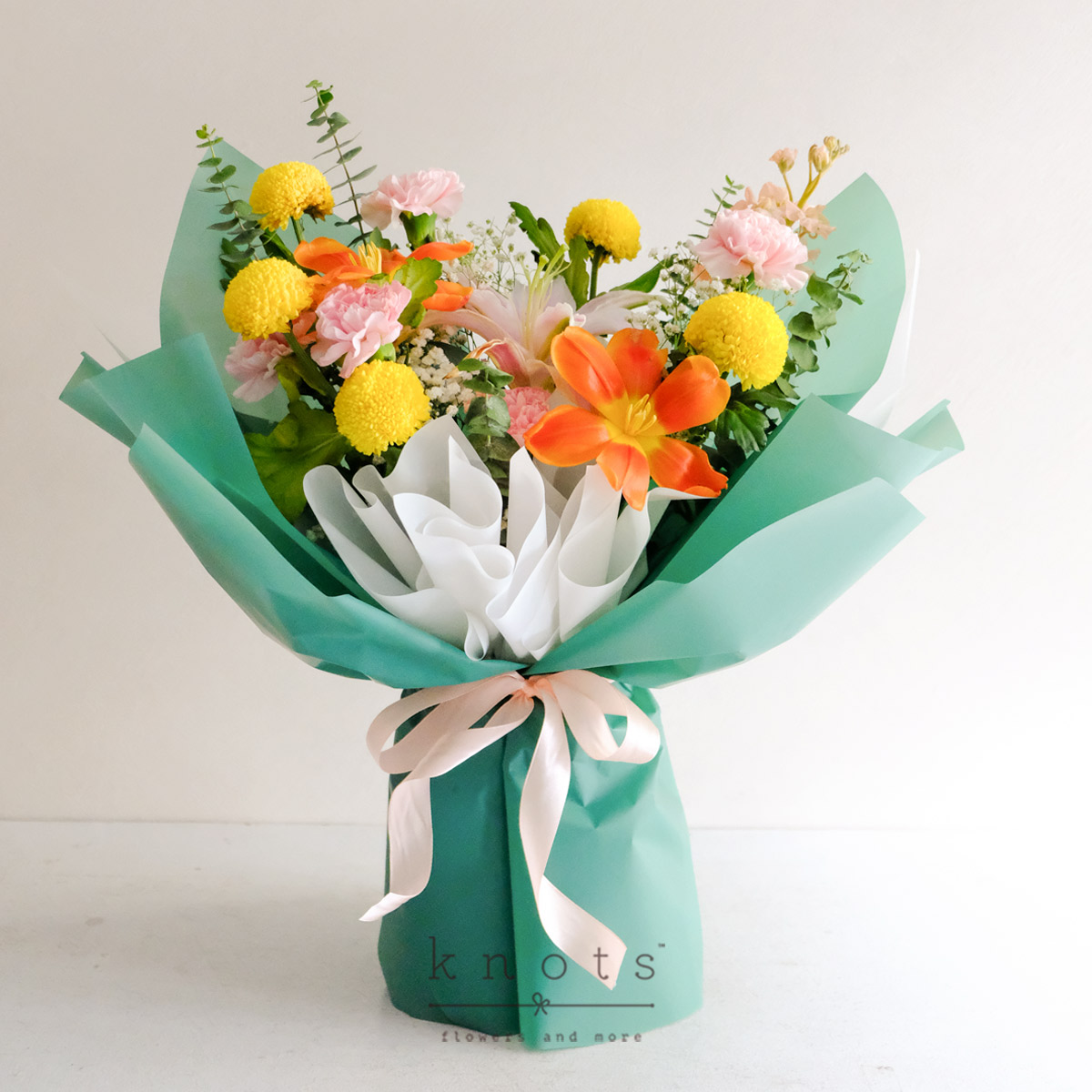 Tropical Pastel (Mixed Flowers Bouquet)