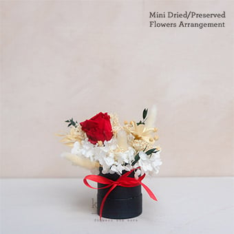 Always & Forever (Mini Red Preserved Rose Box Arrangement)
