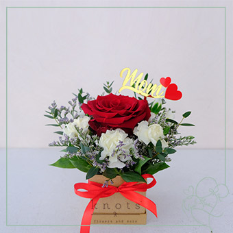 Tender Moments (Red Ecuadorian Rose Box Arrangement)