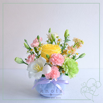 Floral Hour (Yellow Rose and Tulip Arrangement)