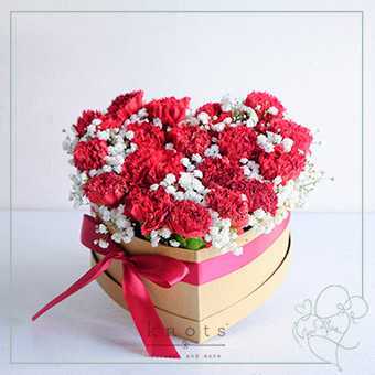Ardent Heart (Red Carnations Arrangement)