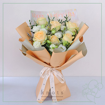 Mother Dearly (6 Peach Roses Bouquet)