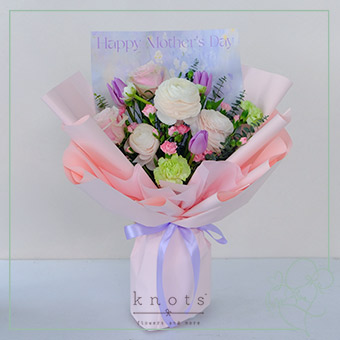 Touch of Love (Ranunculus, Tulips, and Ecuadorian Rose Bouquet)