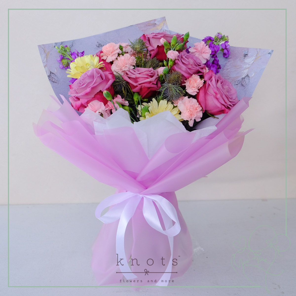 North Star (6 Purple Ecuadorian Rose Bouquet)