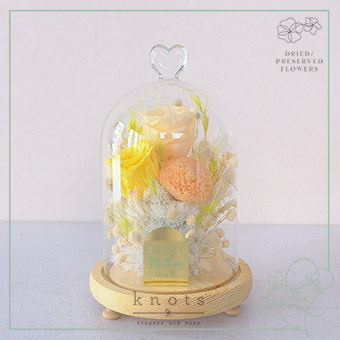 Enchanting Petals (Preserved and Dried Dome Flower Arrangement)