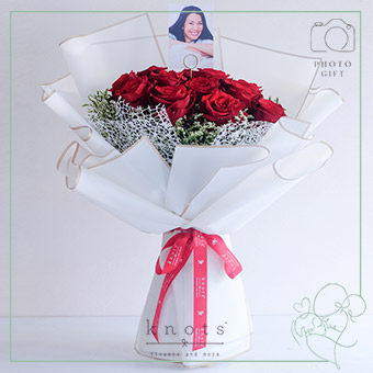 Classic Capture (Red Ecuadorian Roses with 4R Photo)