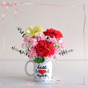 Sweet Mom Surprise (White Gerbera Arrangement)