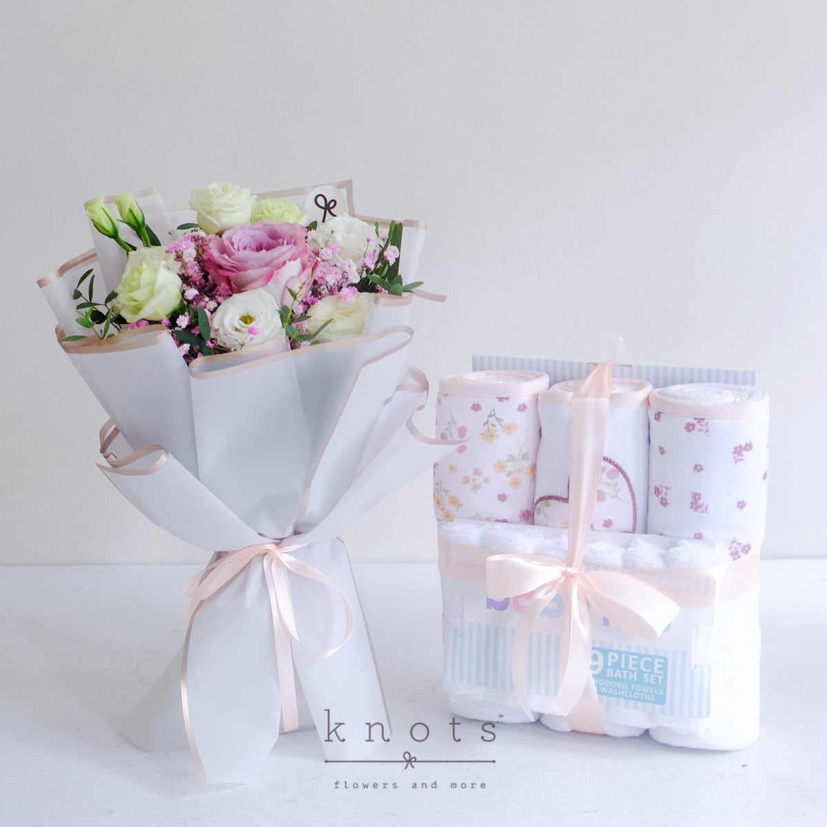 Little Majesty (Purple Rose Bouquet and Baby Gift)