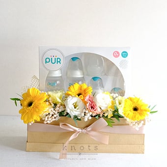 Welcome Wishes (Flowers with Newborn Gift)