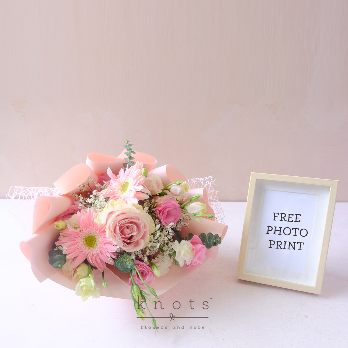 Beyond Dreams (Rose and Gerbera Bouquet w/ Photo Gift)