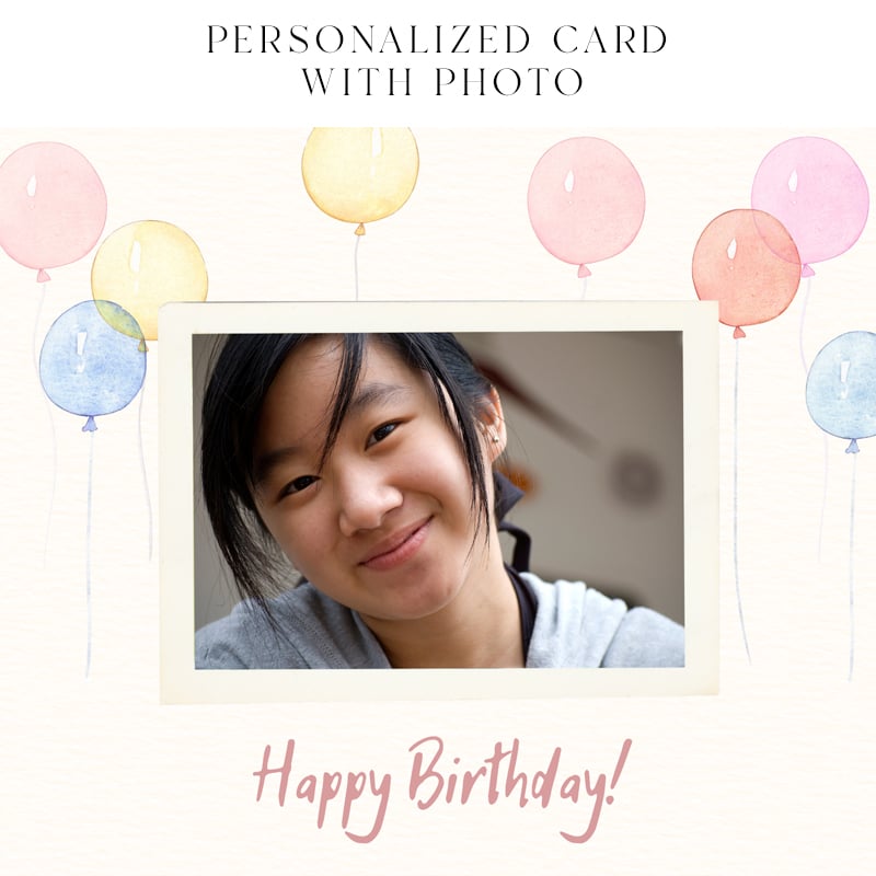 Sweet Wishes Photo Birthday Card