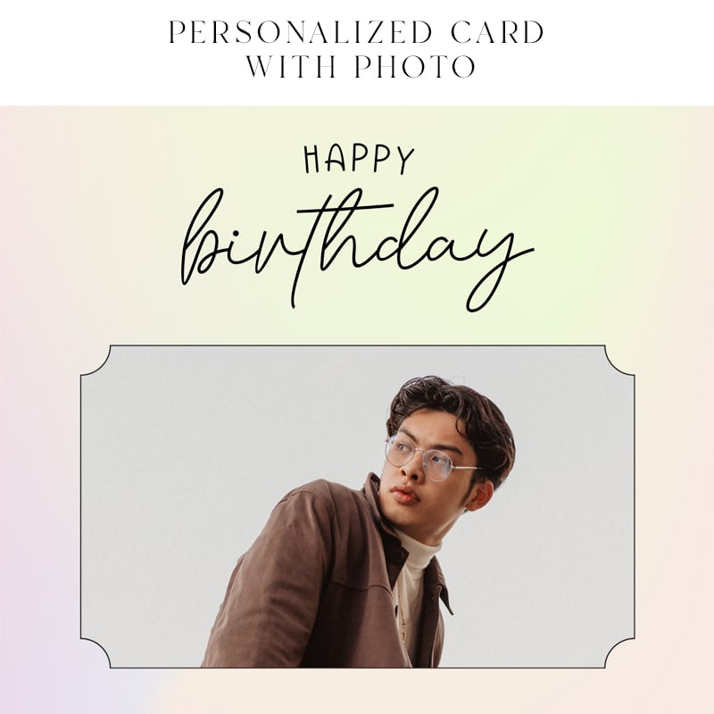 Aurora Script Birthday Card