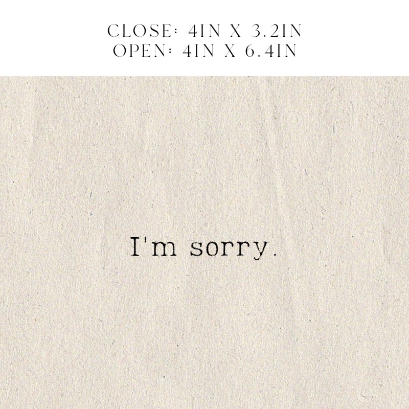 I'm Sorry (Sand)