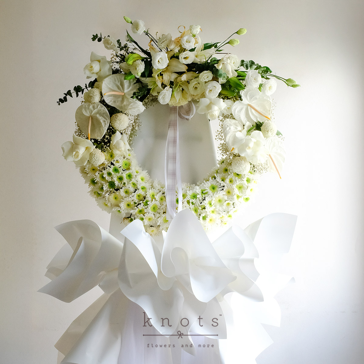 Ivory Solace (Condolence Flower Stand)