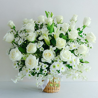 Silent Solemnity (Sympathy Flower Arrangement)