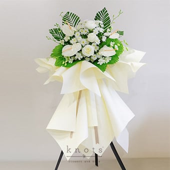Gentle Farewell (Condolence Flower Stand)