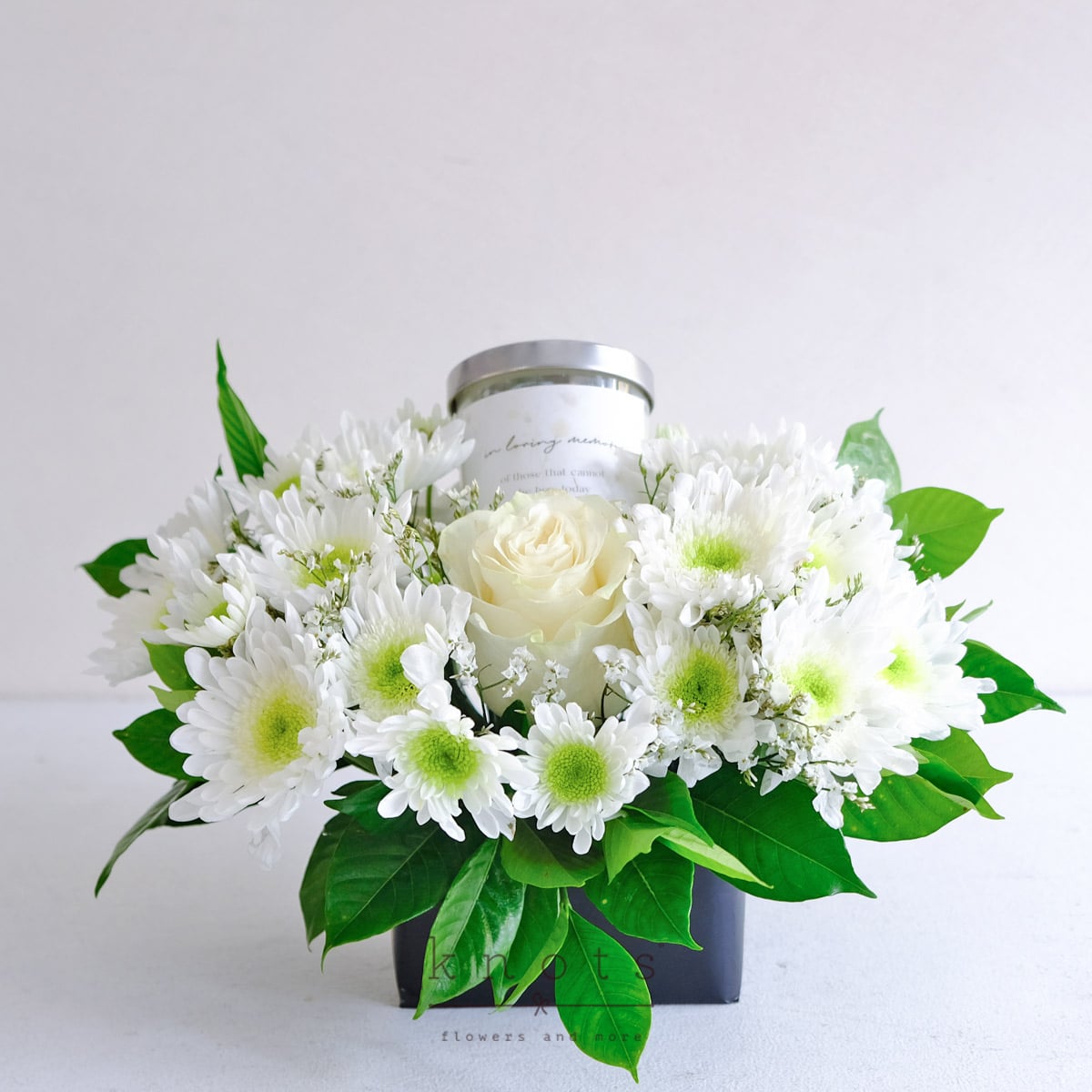 Healing Petals (Sympathy Flower Arrangement w/ Candle)