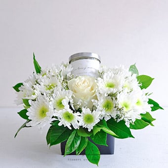 Healing Petals (Sympathy Flower Arrangement w/ Candle)