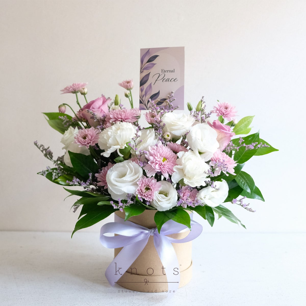 Lavender Remembrance (Purple Roses Sympathy Arrangement)