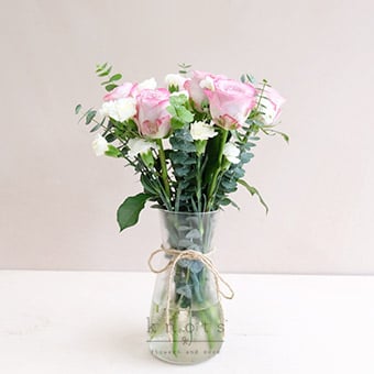 Lavender Sweetness (Lilac Roses Arrangement)