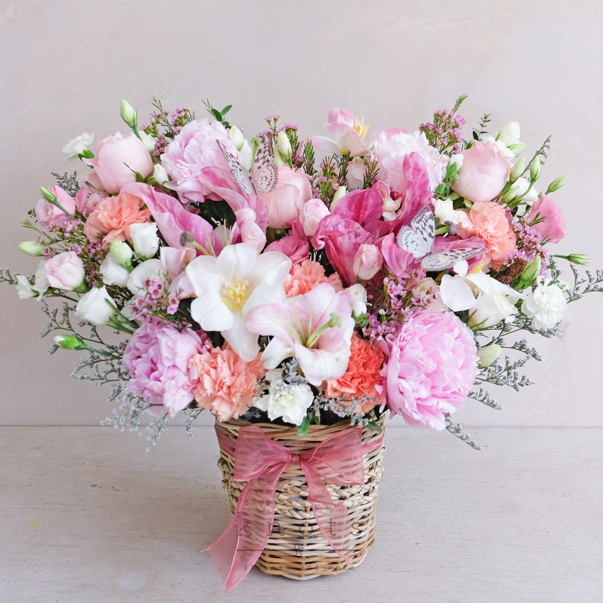Sweet Constants (Peonies, Tulips Lilies Arrangement)