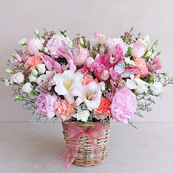 Sweet Constants (Peonies, Tulips Lilies Arrangement)