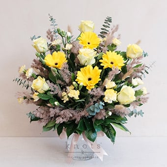 Visions of Savannah (Yellow Roses & Gerbera Arrangement)
