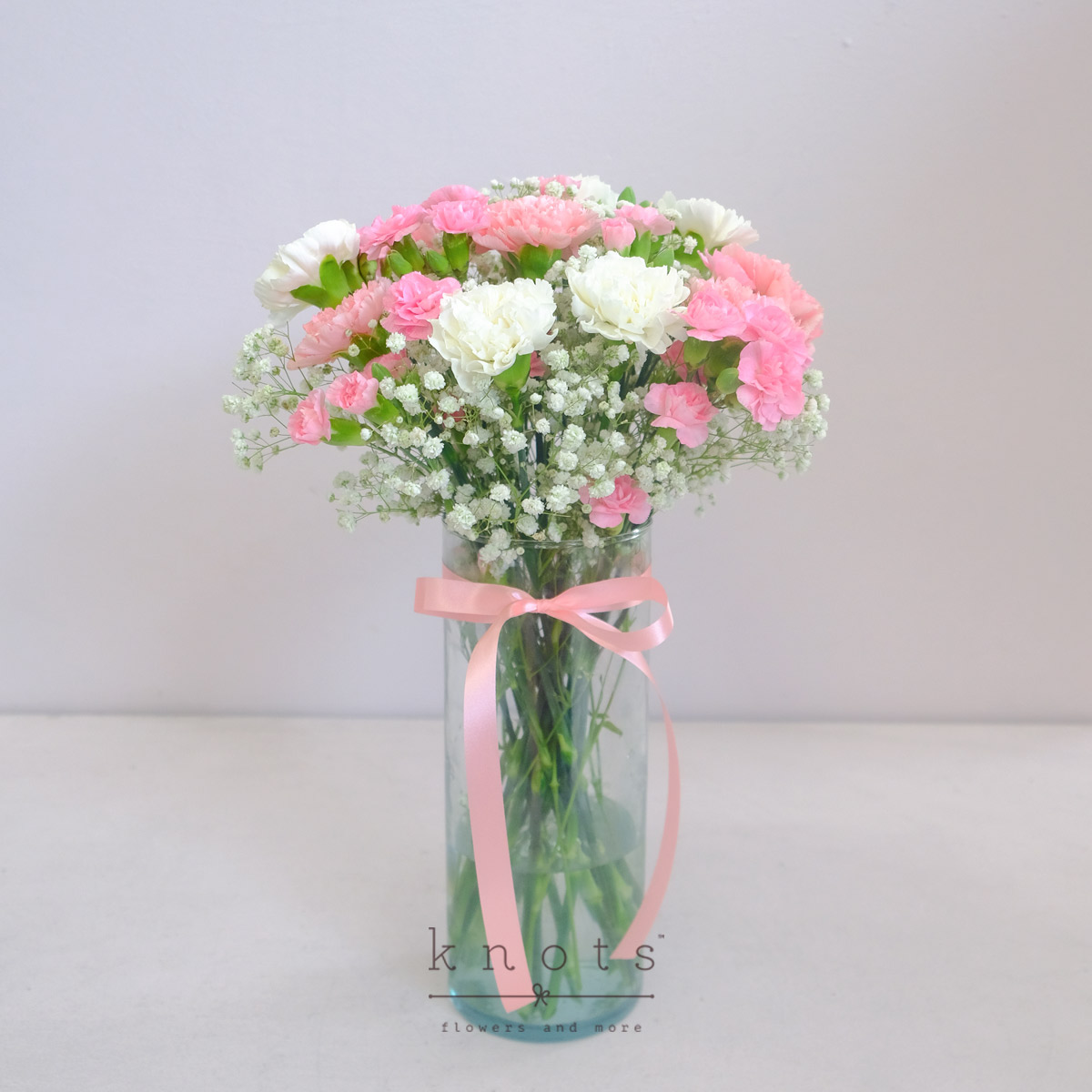 Adored One (Pink & White Carnations Arrangement)