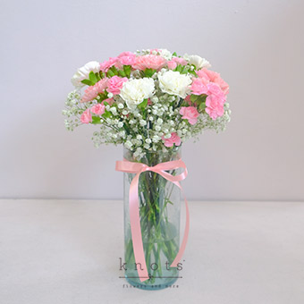 Adored One (Pink & White Carnations Arrangement)