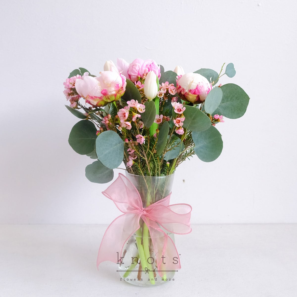 Brunch & Blushes: Peonies & Tulips Arrangement