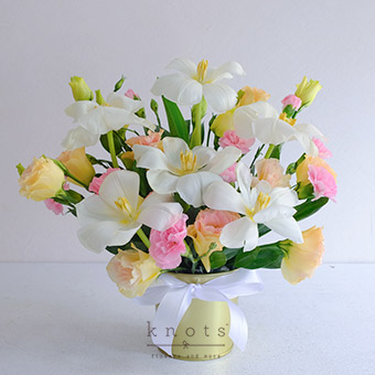 Flower Palette (White Tulips Arrangement)