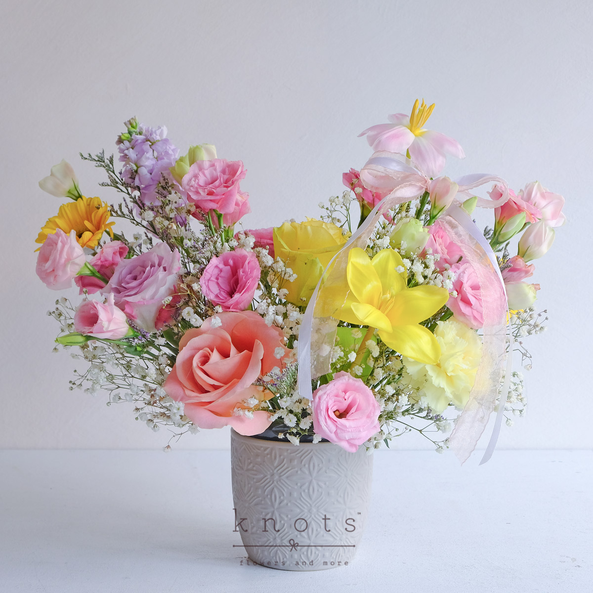 Springdale (Pink Ecuadorian Rose and Tulip Arrangement)