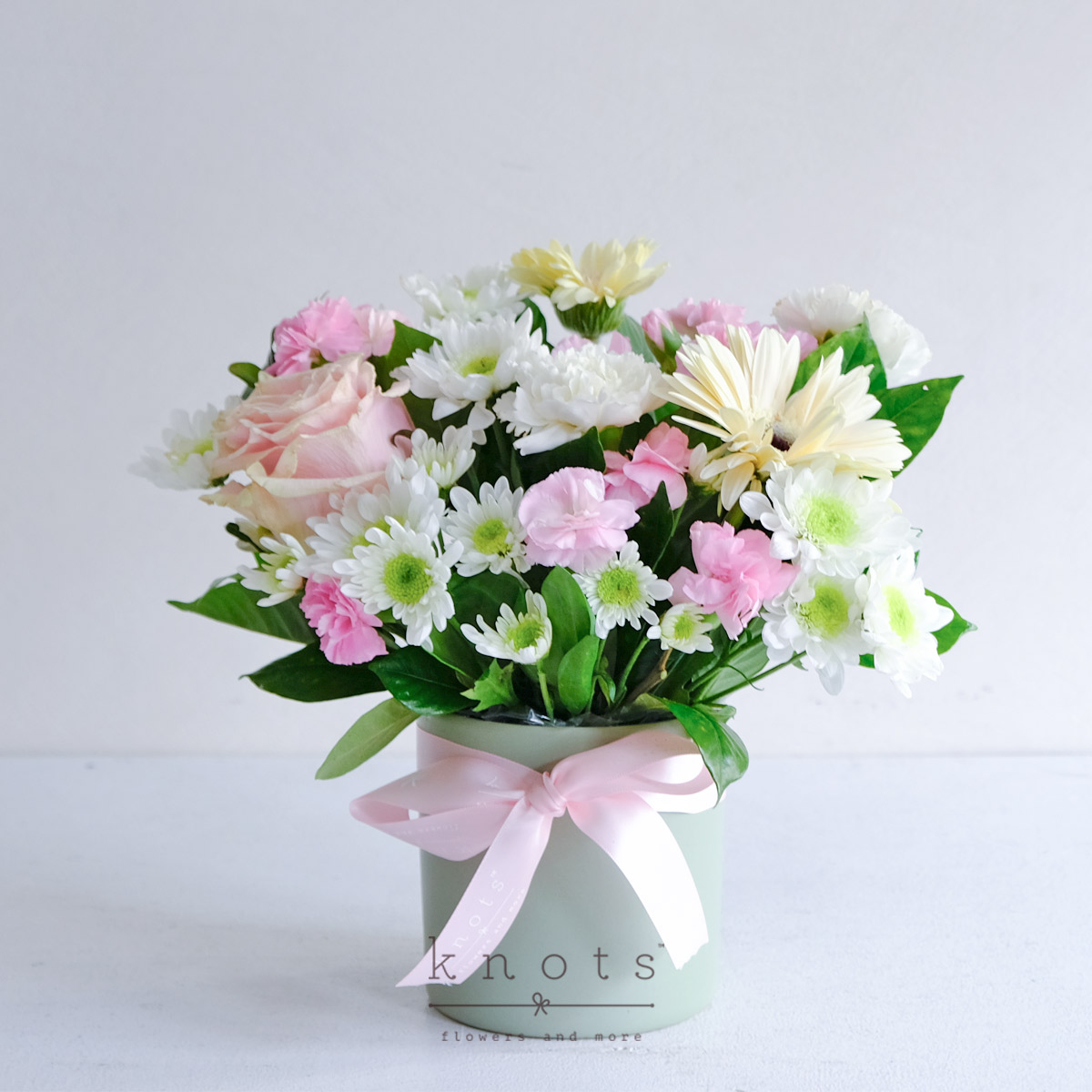 Loving Echo (Pink Ecuadorian Rose and White Gerbera Arrangement)