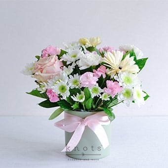 Loving Echo (Pink Ecuadorian Rose and White Gerbera Arrangement)