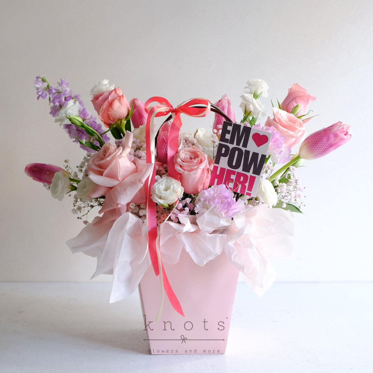 EmpowHer (Pink Ecuadorian and Tulips Arrangement)