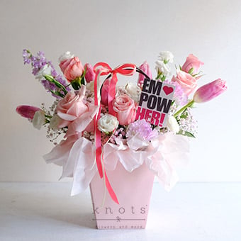 EmpowHer (Pink Ecuadorian and Tulips Arrangement)