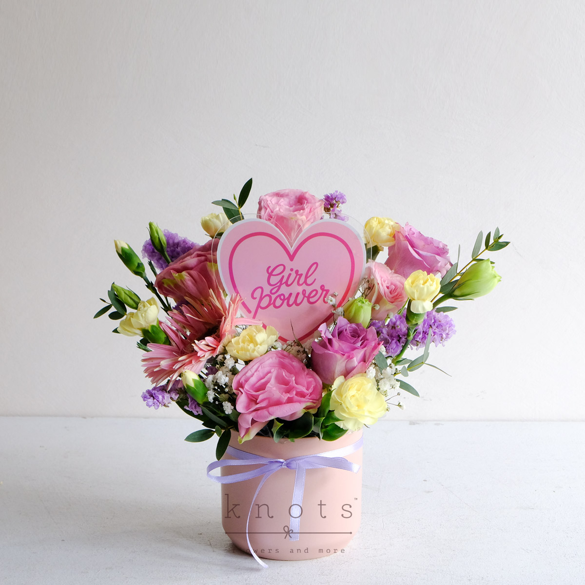 Power Player (Purple Roses and Pink Gerbera Arrangement)