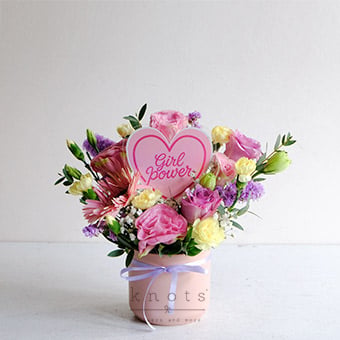 Power Player (Purple Roses and Pink Gerbera Arrangement)