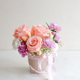 Rosy Morning (Pink Ecuadorian Rose Mug Arrangement)