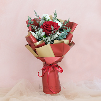 Forever In Love (1 Red Ecuadorian Rose Bouquet)
