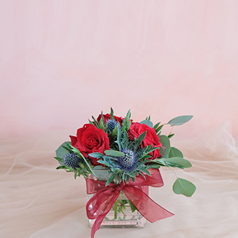 Love Endures (Red Roses in Vase Arrangement)