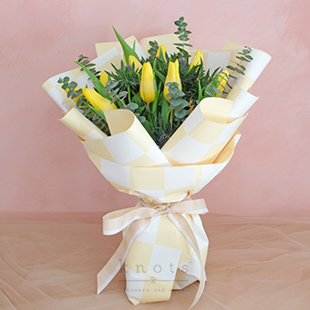 You Always Shine (Yellow Tulips Bouquet)