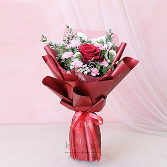  One Like you (Red Ecuadorian Rose Carnations Bouquet)