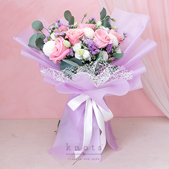 Let’s Stay In Love (6 Pink Ecuadorian Roses Bouquet)