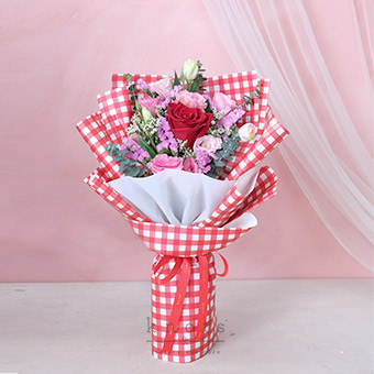 My Happy Heart (Red Ecuadorian Rose Bouquet)
