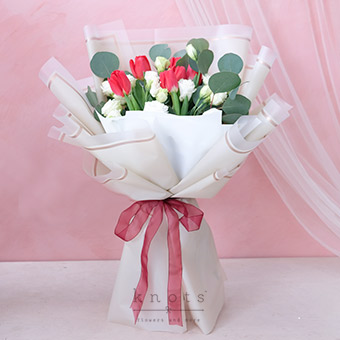 Radiantly You (6 Red Tulips Bouquet)