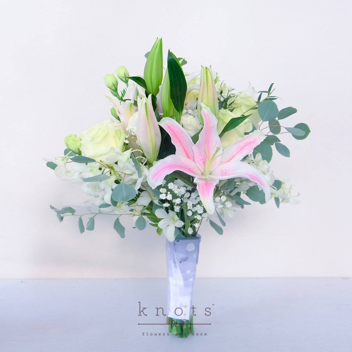 Timeless Serenity (Pink Lily Bridal Bouquet)