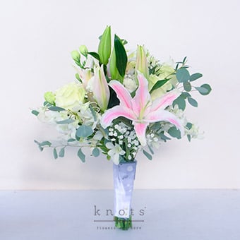 Timeless Serenity (Pink Lily Bridal Bouquet)