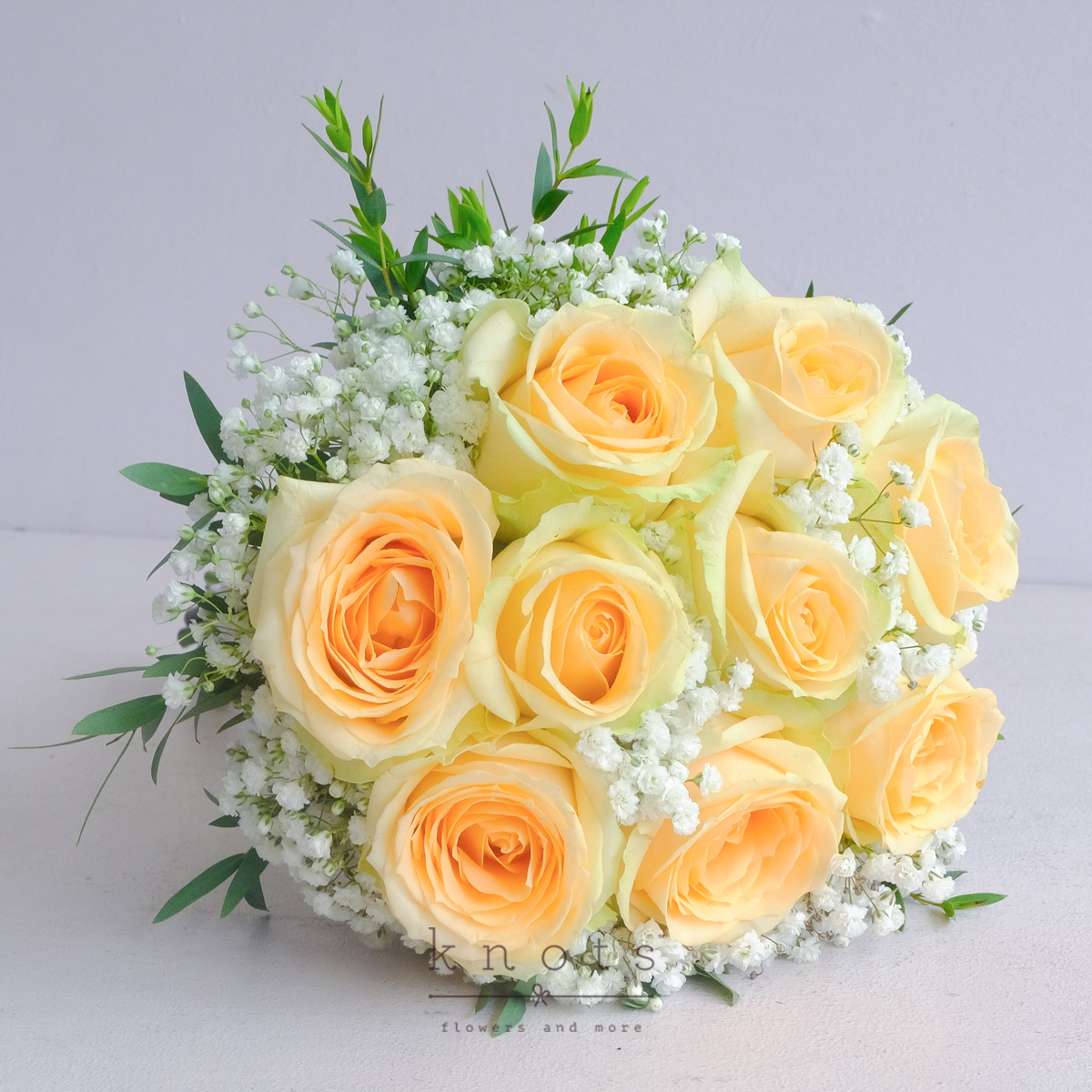 Safe Haven (Peach Roses Bridal Bouquet)